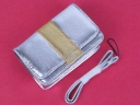 iSmart Trendy Soft Leather Case-Silver Golden